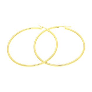 Kolczyki pozłacane kółka rurka 50mm/ang.zap NI KDM-50mm-2,00 ANG GOLD próba 925