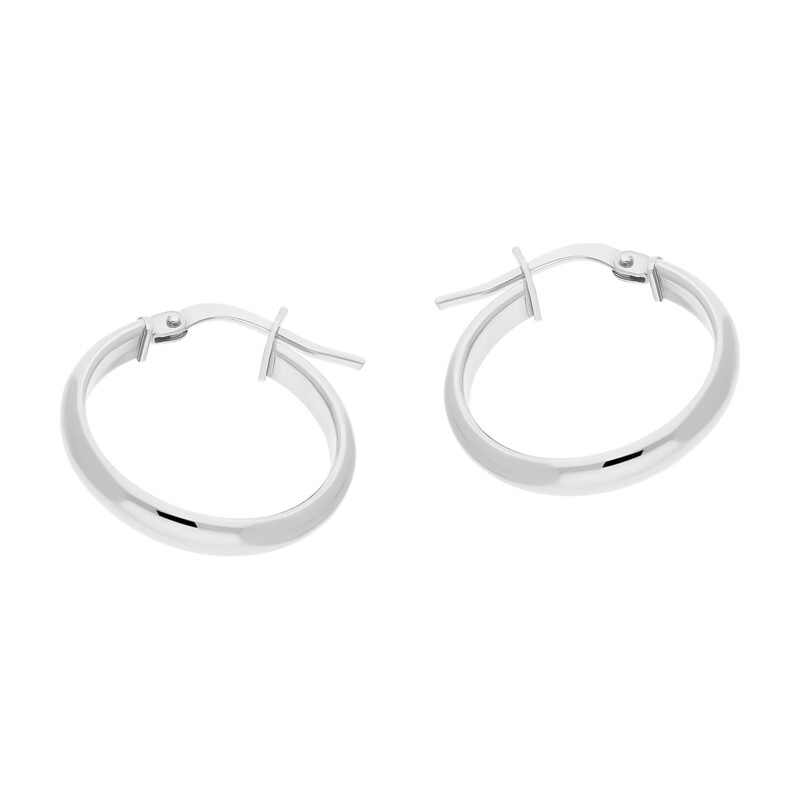 Kolczyki srebrne kółka rurka płaska 15mm/ang.zap NI KDM-PŁ-15mm-3,00 ANG ROD próba 925