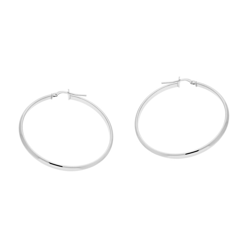 Kolczyki srebrne kółka rurka płaska 40mm/ang.zap NI KDM-PŁ-40mm-3,00 ANG ROD próba 925