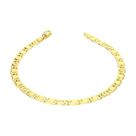 Bransoleta złota o splocie fantazja OS 278-M06 120 tiger+blaszka próba 585