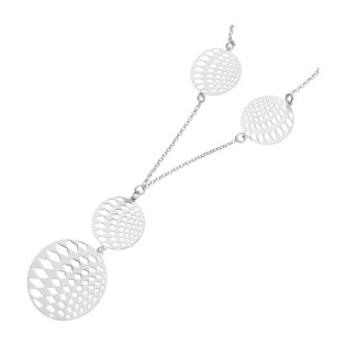 Naszyjnik srebrny ażurowe koła/rolo TB 14837-14836 próba 925