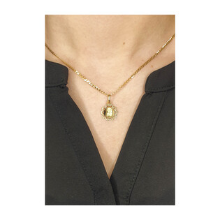 Medalik złoty Częstochowska w ażurowym kwiatku CB M-1254 próba 585