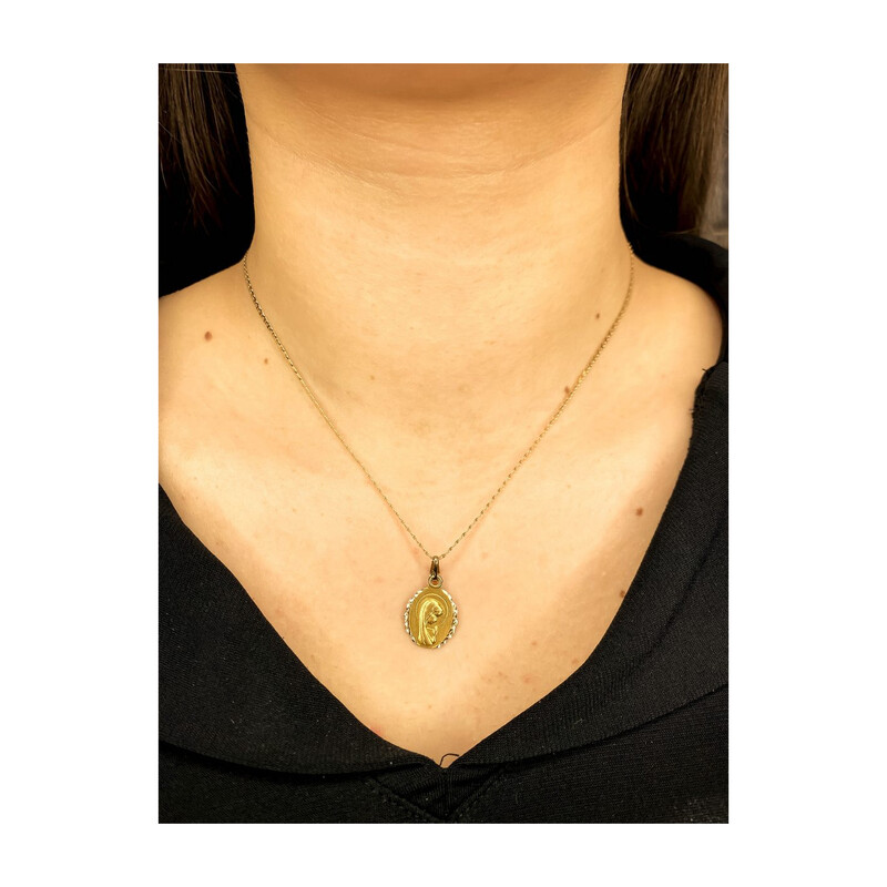 Medalik MB główka Modląca owal DJ075 próba 585