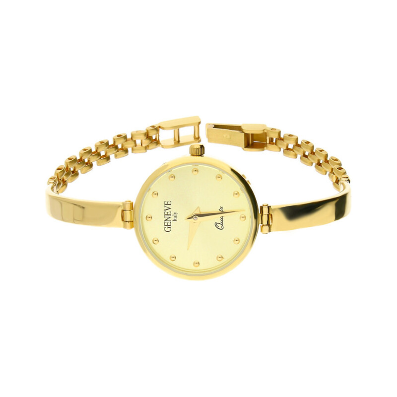 Zegarek złoty okrągły półsztywny MI GENEVE STG003 próba 585