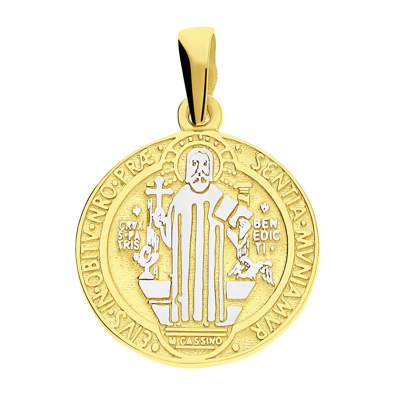 Medalik złoty Benedyktyński LP 34U25-PRG0340-YW próba 375