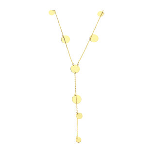 Naszyjnik złoty krawatówka z wiszącymi kółkami/rolo MZ T23-N-VL-13-LZ próba 375