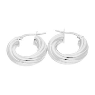 Kolczyki srebrne kółka rurka 10mm rowki tłocz/ang NI ORN10780 ROD próba 925