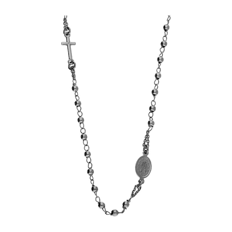 Naszyjnik srebrny różaniec rutenowany  NI ROGDGL03 RUTEN próba 925