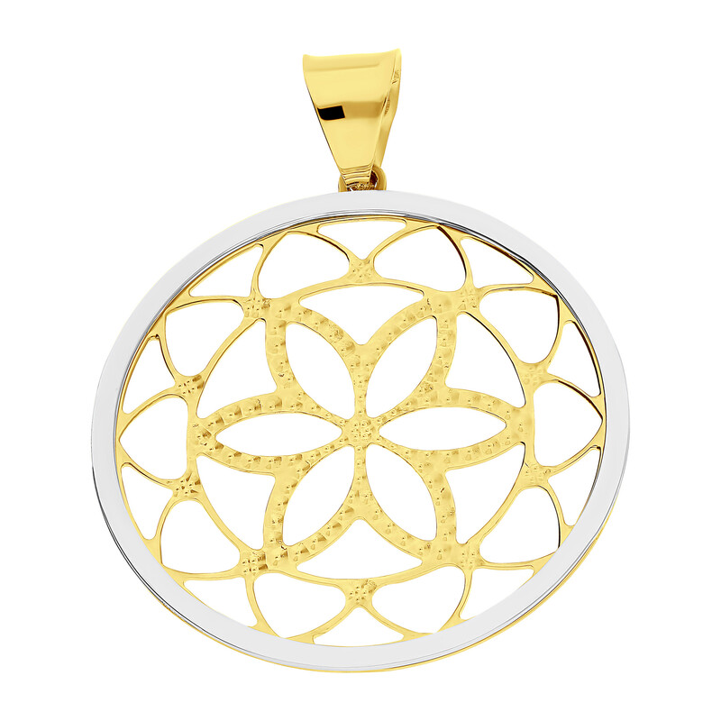 Zawieszka złota ażurowy kwiat w kole OS 129-L176-1 próba 585