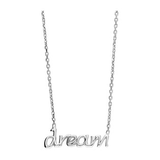 Naszyjnik srebrny z napisem DREAM/anker PW381-1 ROD próba 925