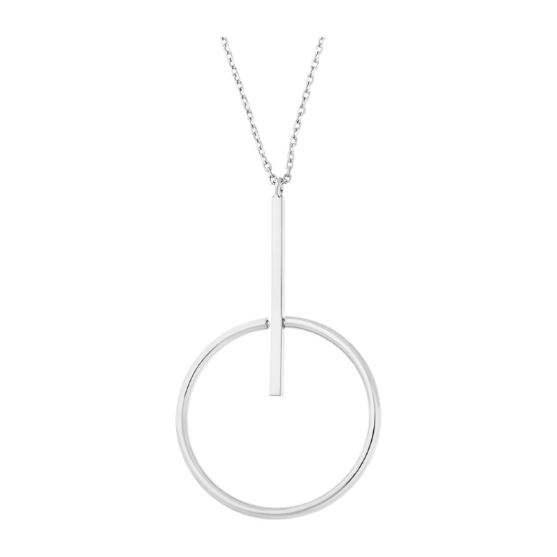Naszyjnik srebrny kółko i pałka/anker PW414 próba 925