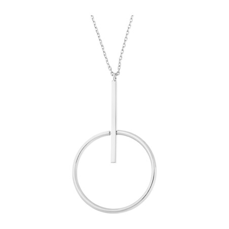 Naszyjnik srebrny kółko i pałka/anker PW414 próba 925