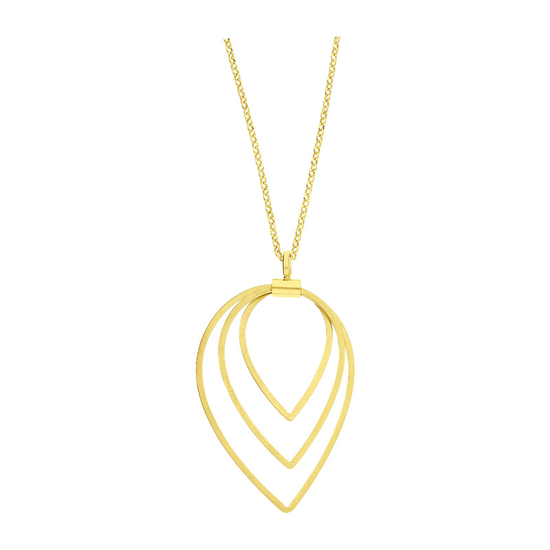 Naszyjnik pozłacany odwrócone krople/rolo TA CLT9572 próba 925