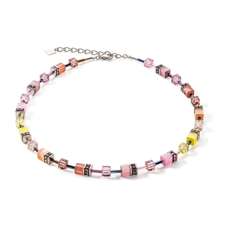 Naszyjnik Coeur De Lion GeoCUBE Lilac-Yellow - JubilerSezam.pl