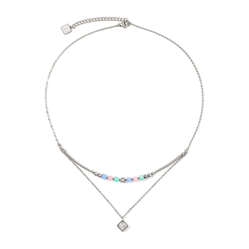 Naszyjnik Coeur De Lion 752 Light Blue-Ros CT 5088-10-0752