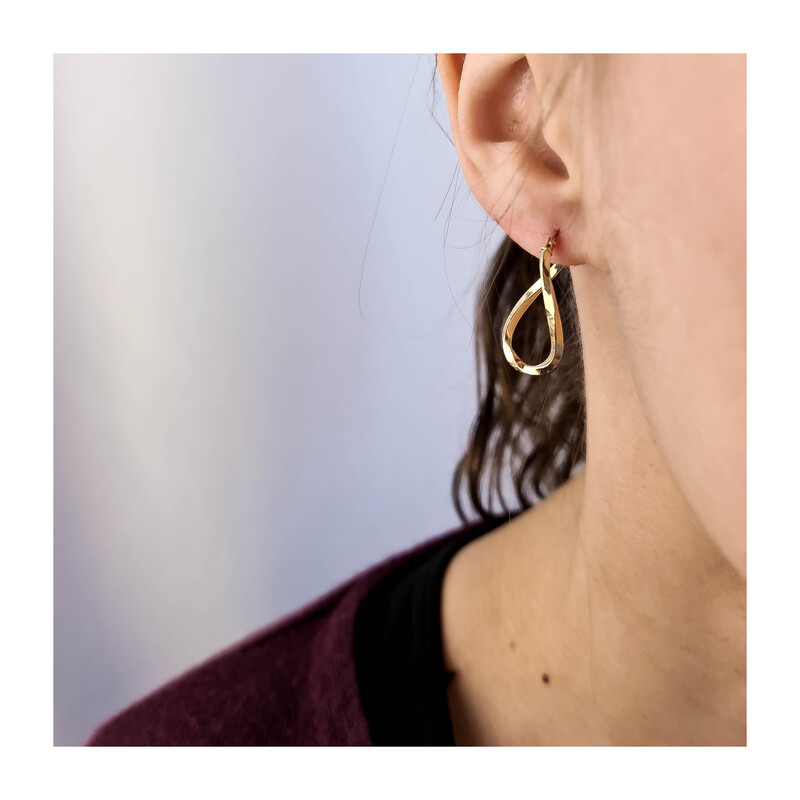 Kolczyki złote grawerowane ósemki/ang.zap. AR X3DCTE12457 próba 375