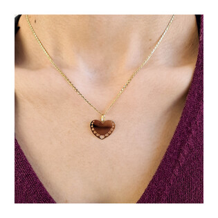 Serduszko złote z ażurowymi sercami CB B-338-KM520 próba 585