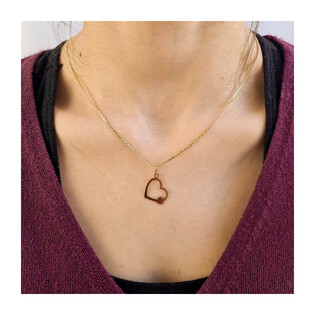 Serduszko złote ramka z serduszkiem z boku CB B-345 próba 585