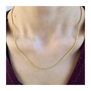 Łańcuszek srebrny splot korda 2 mm próba 925 kolor złoty