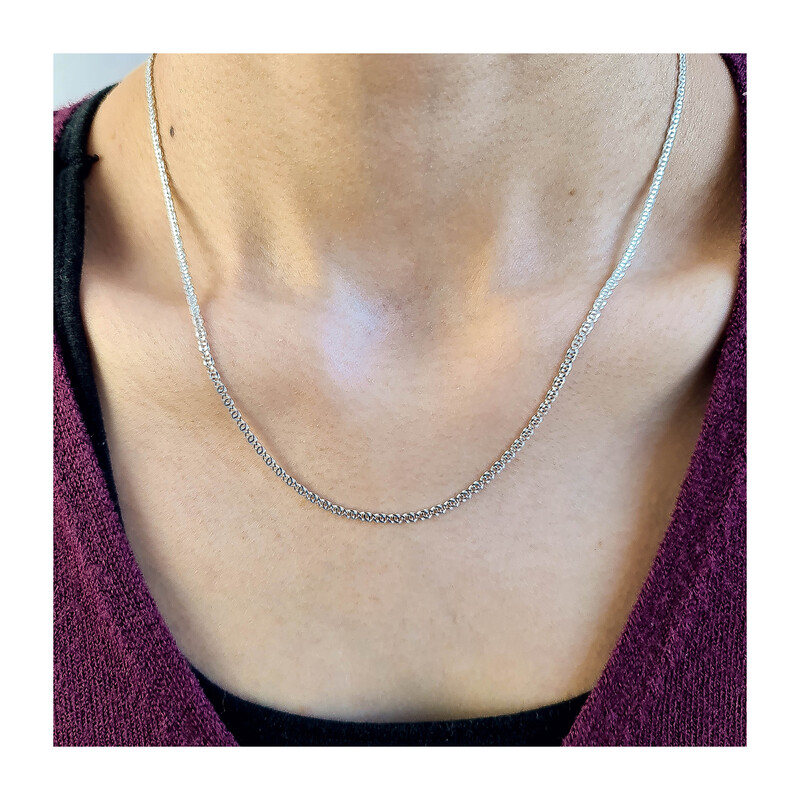 Łańcuszek srebrny splot tiger eye BC 1301-050 próba 925