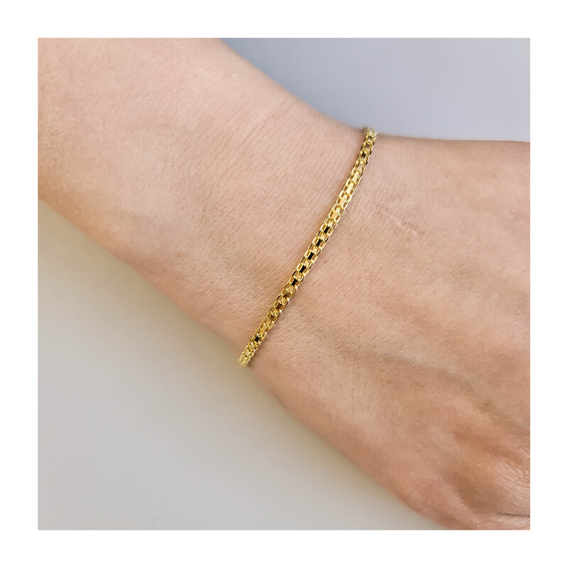 Bransoleta pozłacana splot bismark BC 1360-040 2R GOLD próba 925