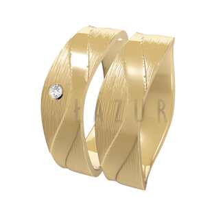 Obrączki Ślubne z diamentami LA N18 próba 585