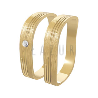 Obrączki Ślubne z diamentami LA N19 próba 585