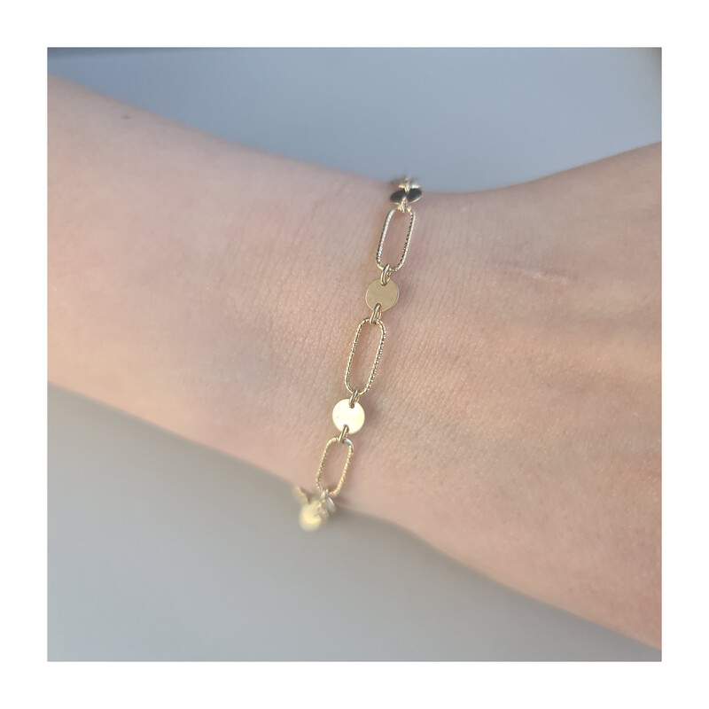 Bransoleta złota rolo long i kółka AR AHOB0651-DCW próba 585