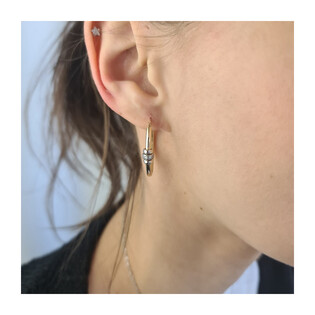 Kolczyki złote owalne kółko z krążkami/ang.zap. AR CTE200961-YW-FCZ próba 585