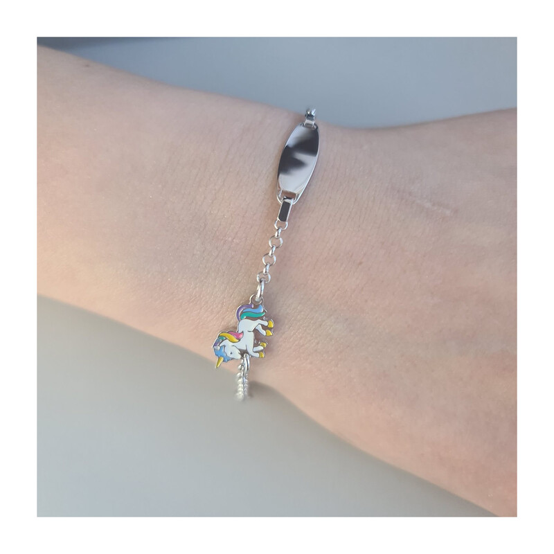 Bransoleta blaszka bl+jednorożec em.mix/rol PW NEW 51 próba 925