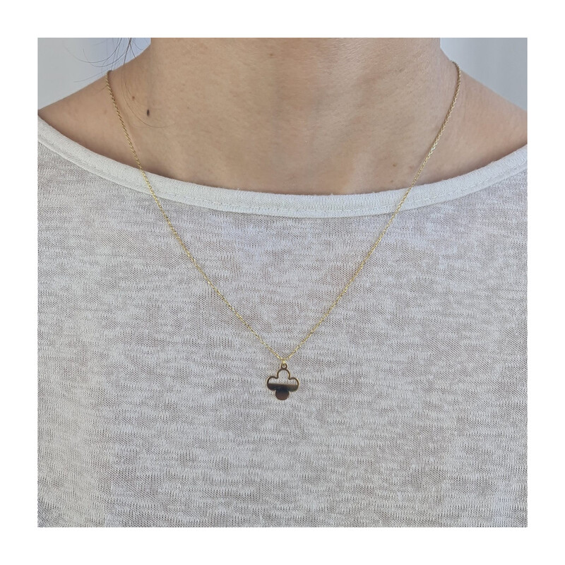 Naszyjnik pozłacany koniczyna/anker  TB 18213 próba 925