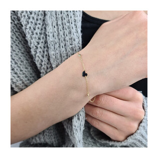 Bransoleta złota gładkie serca i kulki/rolo AR VX5FOR6B4582 próba 375