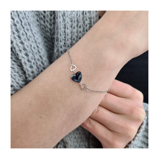 Bransoleta srebrna SPARK z niebieskim kryształem Swarovski CQ BS280810DB próba 925