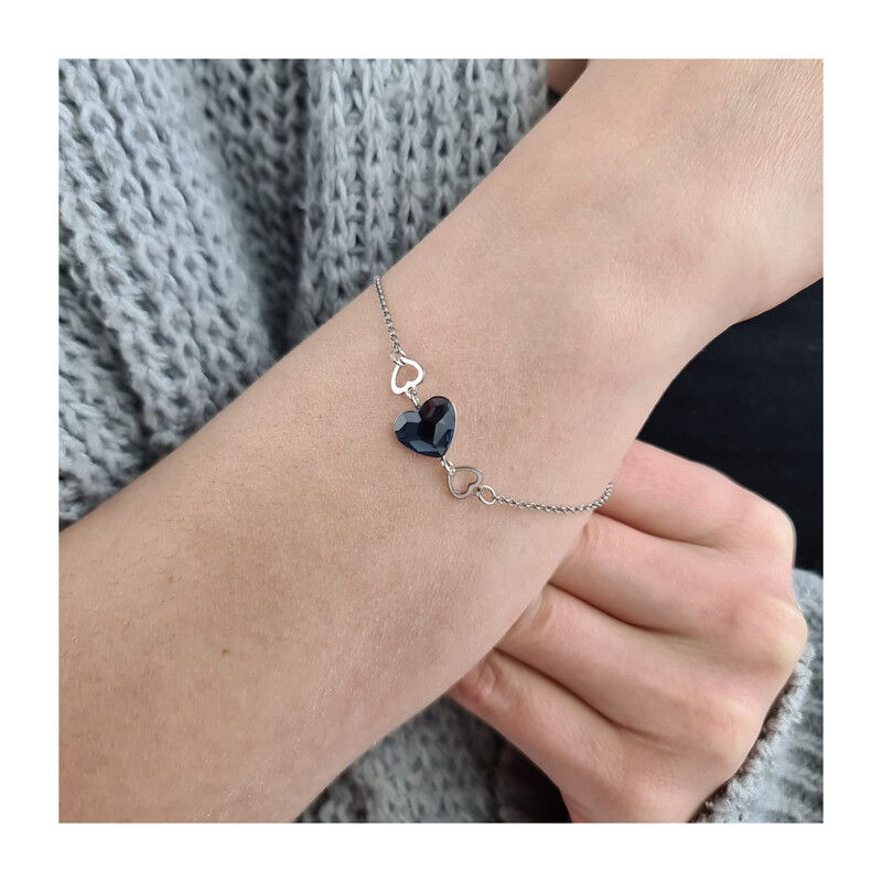 Bransoleta srebrna SPARK z niebieskim kryształem Swarovski CQ BS280810DB próba 925