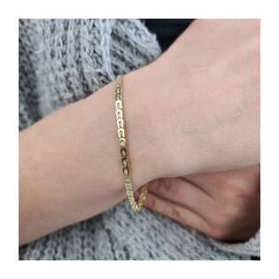 Bransoleta złota cyrkonie w ramkach  MZ T5-B-33-CZ próba 375