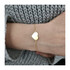 Bransoleta pozłacana serce gładkie/anker PW407 GOLD próba 925