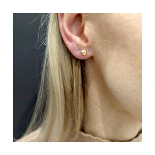 Kolczyki półkulki grawerowane 6mm  MZ T6-E22-6mm-Half próba 375