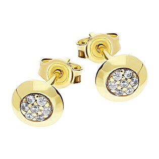 Kolczyki kółko z cyrkonią w środku MZ T42-E-11-LZ-CZ próba 375