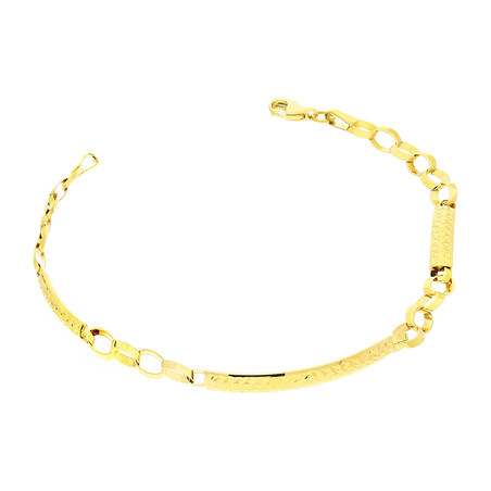 Bransoleta złota grawerowane rurki i owale AR X3RLB2624-DC próba 585