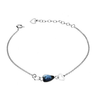 Bransoleta srebrna SPARK z niebieskim kryształem Swarovski CQ BS280810DB próba 925