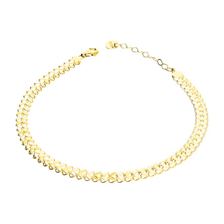 Bransoleta złota składak blaszki jodełka S3 PB-272 próba 375