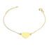 Bransoleta pozłacana serce gładkie/anker PW407 GOLD próba 925