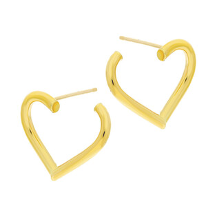 Kolczyki złote serce rurka otwarte/sztyft AR X3TE13809 próba 375