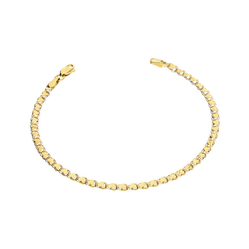 Bransoleta złota serca na ażurowej taśmie AR XNC0019 próba 375