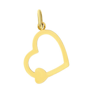 Serduszko złote ramka z serduszkiem z boku CB B-345 próba 585