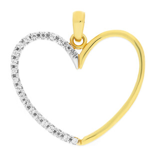 Serduszko złote z cyrkoniami po jednej stronie OS 96-H006PE próba 585