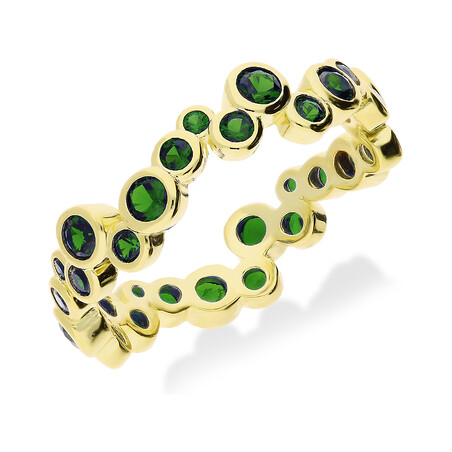 Pierścionek srebrny pozłacany z szafirowymi cyrkoniami nr JA JA705G-sz Sezam - 1