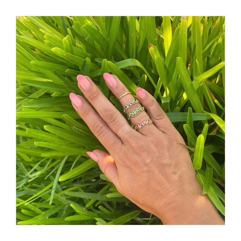 Pierścionek srebrny pozłacany z różowymi cyrkoniami nr JA JA705G-cr Sezam - 1