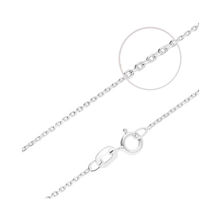 Łańcuszek z białego złota splot anker próba 585