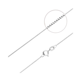 Łańcuszek z białego złota o splocie kostka